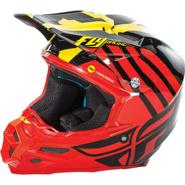 Fly Racing Unisex-Adult Full-face Style F2 Carbon Mips Zoom Helmet Red/Black/Yellow X-Small 73-4202XS 